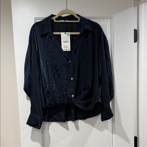 Zara Black Button Down Shirt